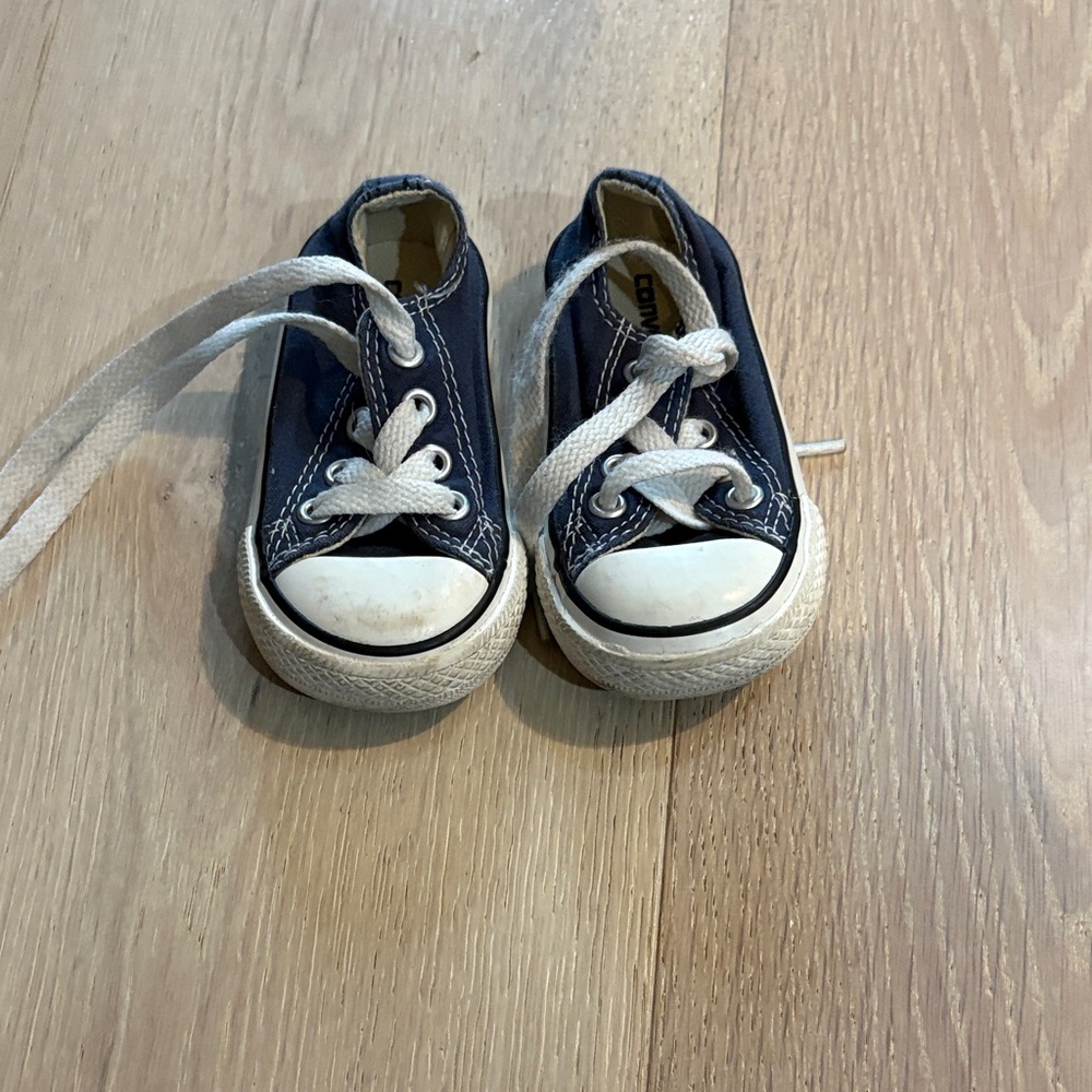 Converse Navy and White Kids Canvas Sneakers